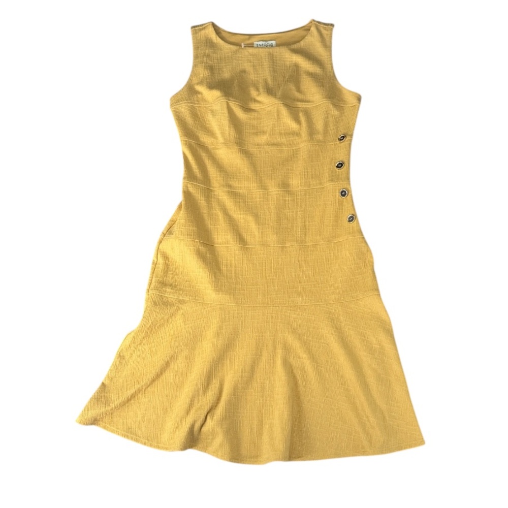 Enfocus Studio Yellow Sleeveless Dress Sz 4
